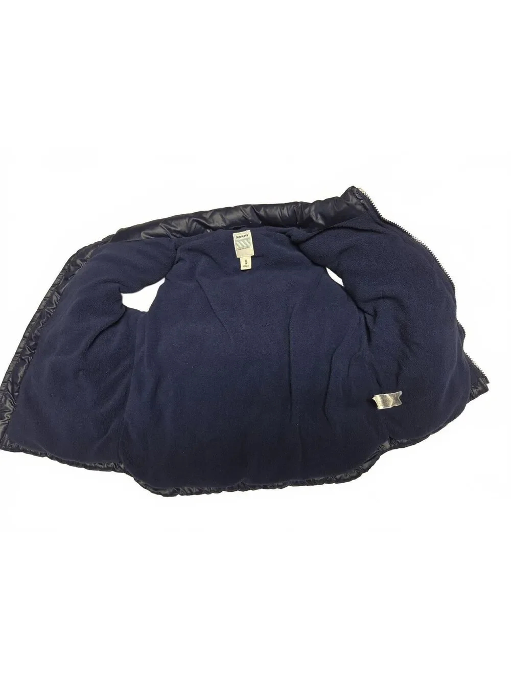 Old Navy Navy Blue Quilted Puffer Vest Fleece Lined Kids Size 5T